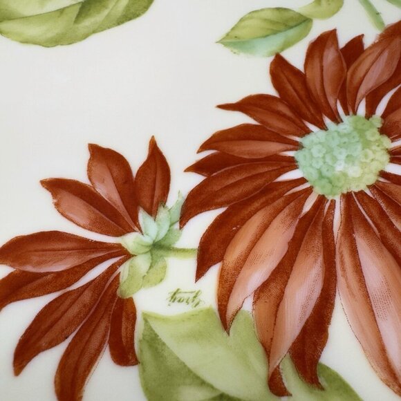 Antique Bavaria Hand Painted Red Flower Plate Dish Made In Germany Porcelain VTG - Picture 3 of 13